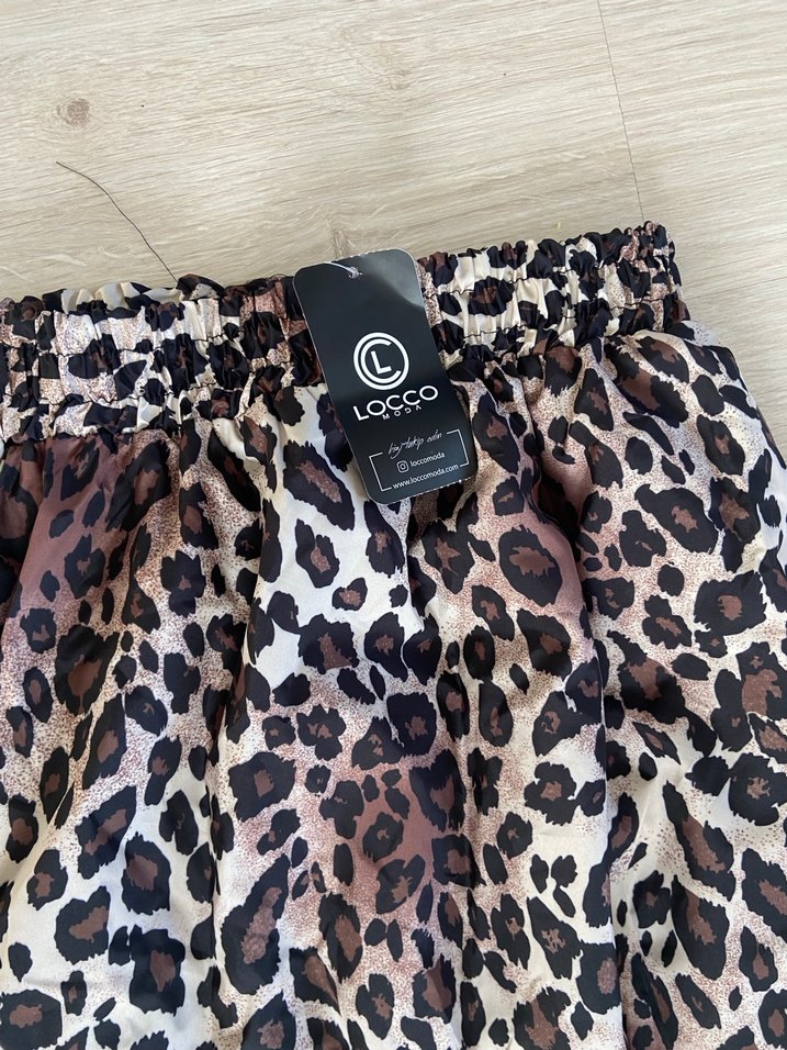 Leopar Desenli Uzun balon Kadın Etek - Görsel 2