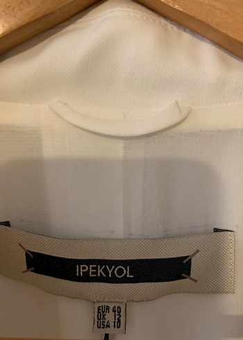 İpekyol Beyaz Kadın Düğmeli Ofis Blazeri - Görsel 4