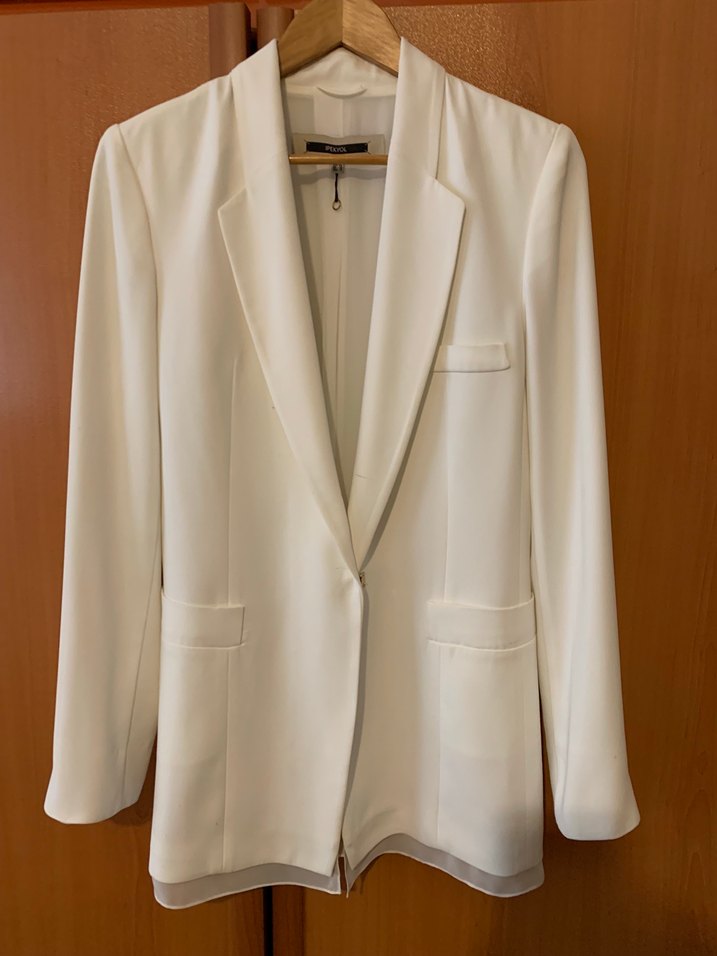 İpekyol Beyaz Kadın Düğmeli Ofis Blazeri - Görsel 2