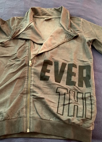 Gri Erkek Çocuk Fermuarlı Sweatshirt - Görsel 4