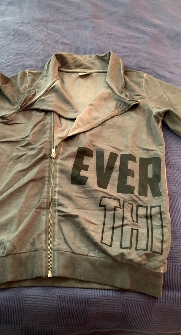 Gri Erkek Çocuk Fermuarlı Sweatshirt - Görsel 4