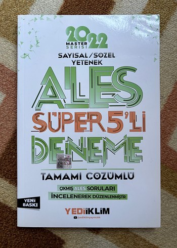 Yediiklim ALES Süper 5'li Deneme Kitabı