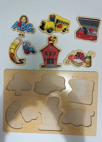 Beden Renk Eğitici Ahşap puzzle