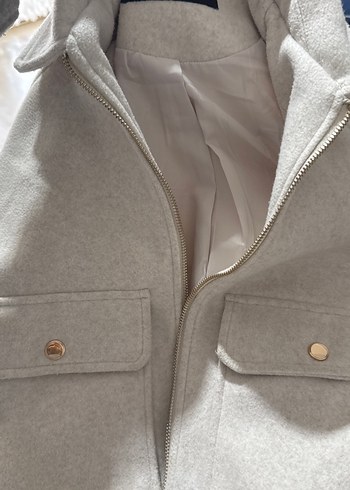 Zara ekru ceket düğmeli kısa
