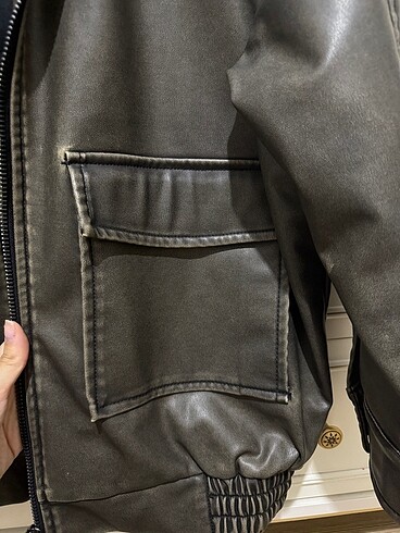 Stradivarius Stradivarius oversize deri ceket