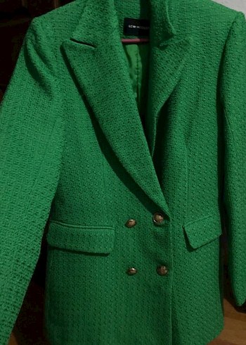 Düğmeli Yeşil Kadın Blazer - Görsel 2