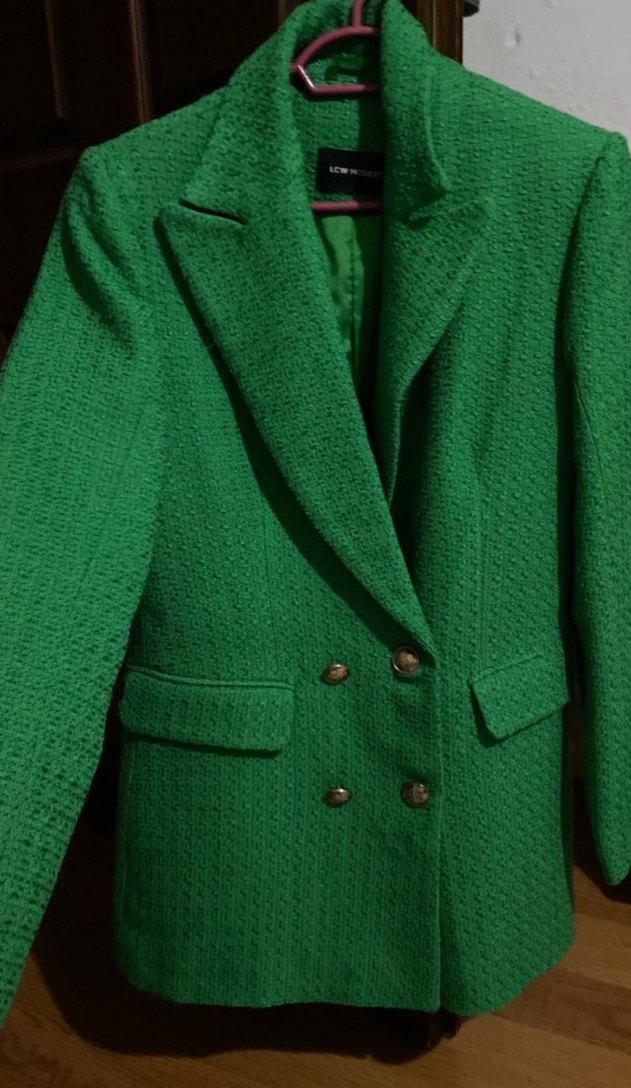 Düğmeli Yeşil Kadın Blazer - Görsel 2