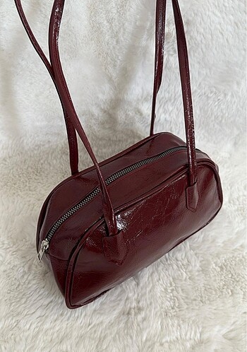 Bordo cherry red rugan çanta