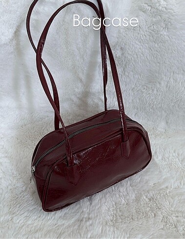 Zara Bordo cherry red rugan çanta