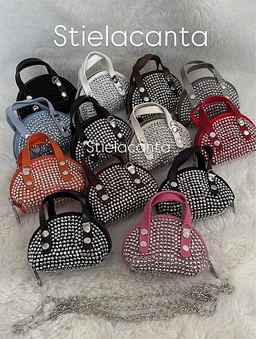 Beden Mini taşlı çanta ölçü 10*8cm