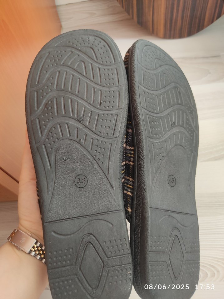 Kahverengi Erkek Ev Terliği Velcro - Görsel 3