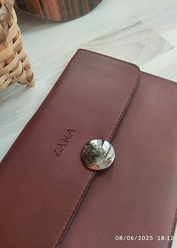 Zara bordo Deri Kadın Çanta