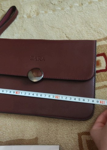 bordo Deri Kadın Çanta - Görsel 5