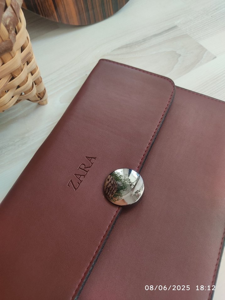 bordo Deri Kadın Çanta - Görsel 2