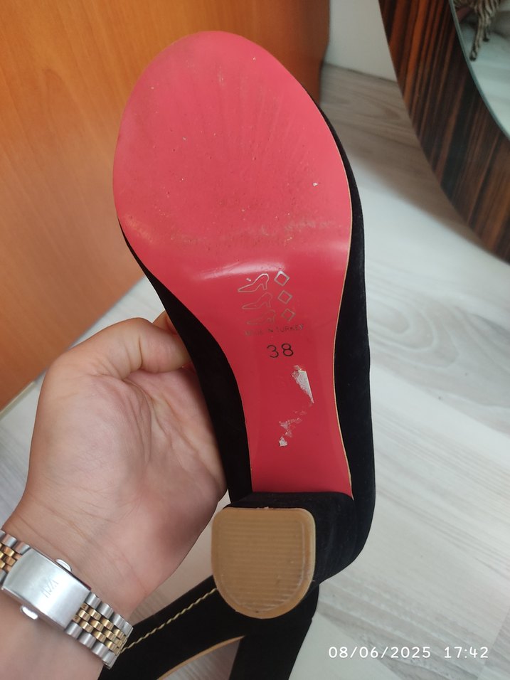 Siyah Stiletto Topuklu Kadın Ayakkabı - Görsel 4