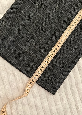 Stradivarius Düğmeli Gri Kadın Kumaş Pantolon