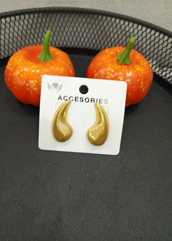 Parlak Mini Altın Renk Kadın Küpeler çelik - Görsel 4