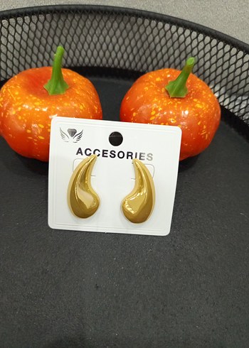 Parlak Mini Altın Renk Kadın Küpeler çelik - Görsel 3