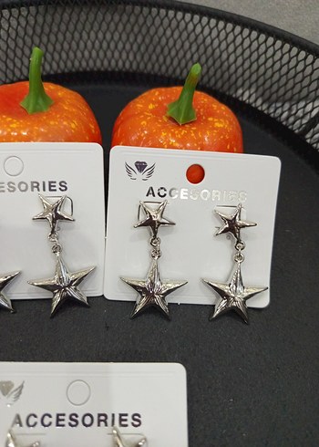 Mini Yıldızlı Rock Punk Küpeler çelik - Görsel 3