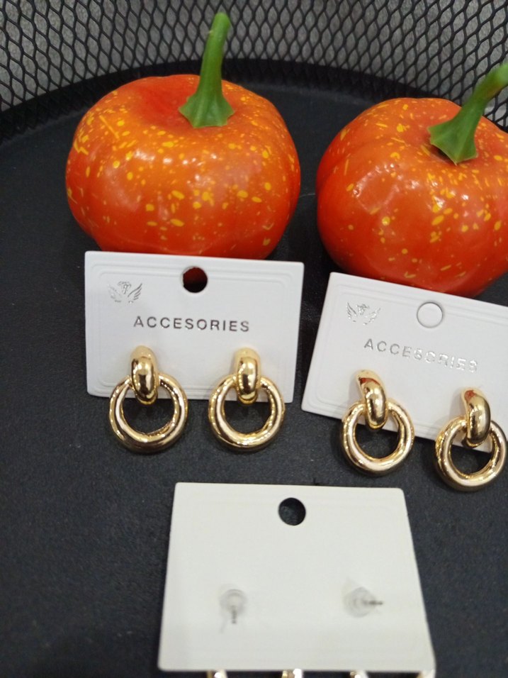 Altın Renk Mini Halka Küpe çelik - Görsel 2