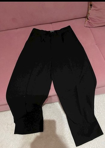 pull & bear siyah kumaş pantolon
