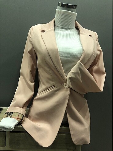 Blazer ceket gül kurusu