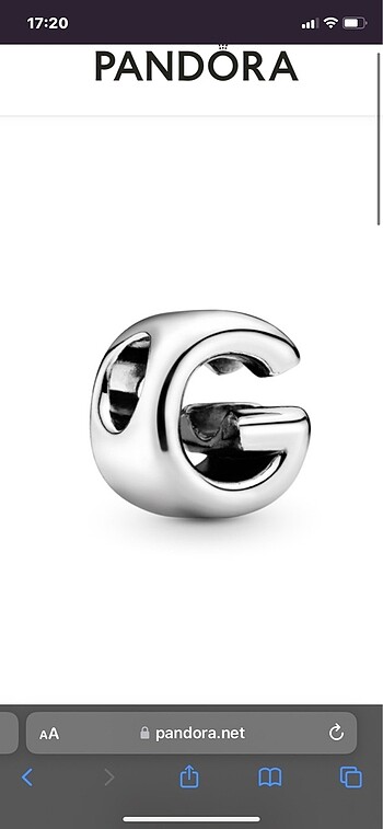 G harf Pandora charm