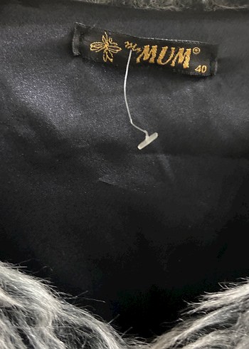 Gri Kadın Uzun Suni Kürk - Görsel 3