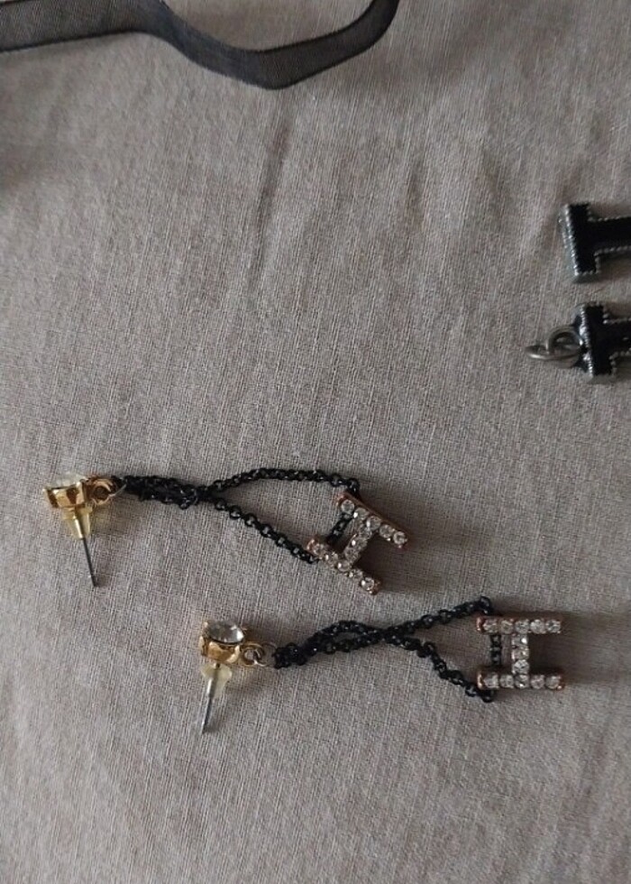 H harfi takı seti - Görsel 3