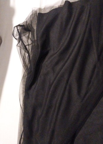 Diger Siyah Dantelli  Abiye Elbise - Görsel 5