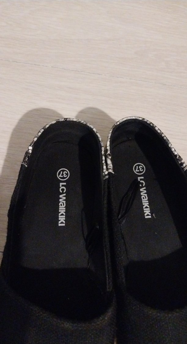 Yılan Desenli Siyah Platform Babet - Görsel 2