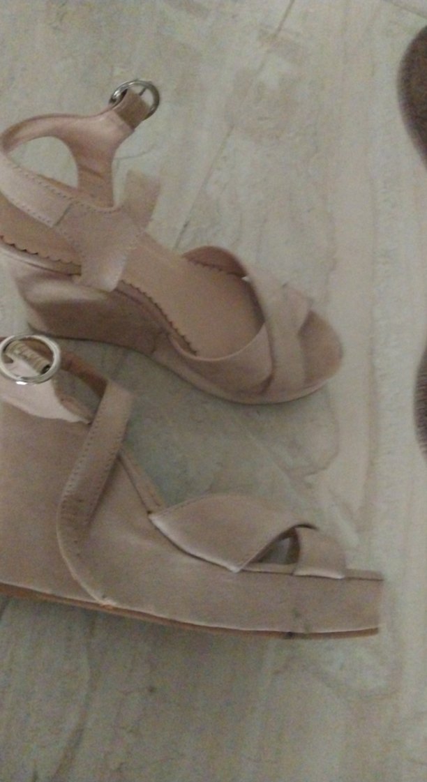 Bej Kadın Platform Topuklu Sandalet - Görsel 3