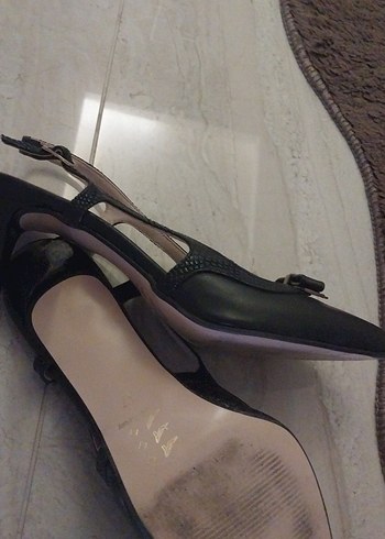 37 Beden siyah Renk Siyah Tokalı Stiletto Topuklu Kadın Ayakkabı