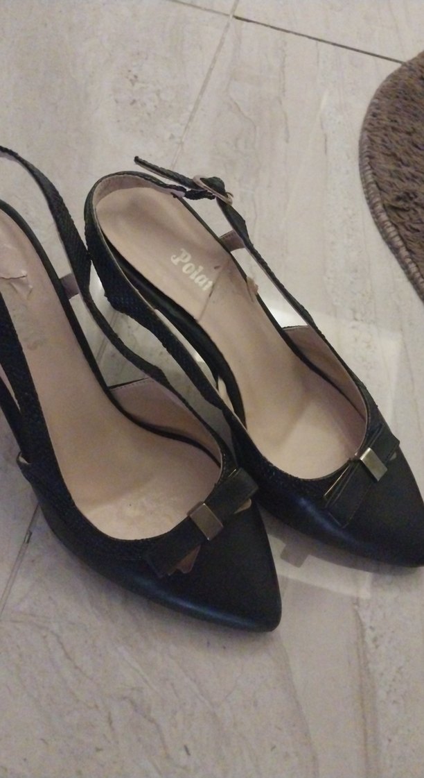 Siyah Tokalı Stiletto Topuklu Kadın Ayakkabı - Görsel 2