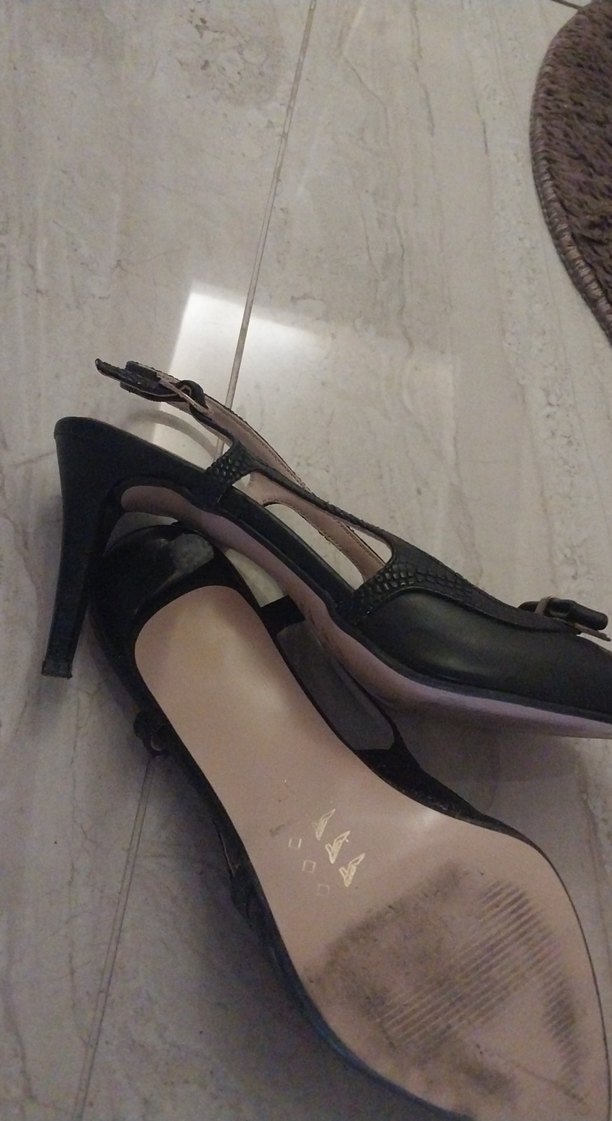 Siyah Tokalı Stiletto Topuklu Kadın Ayakkabı - Görsel 5