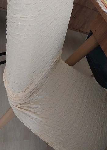 Bej bürümcük sandalye kılıfı - Görsel 3