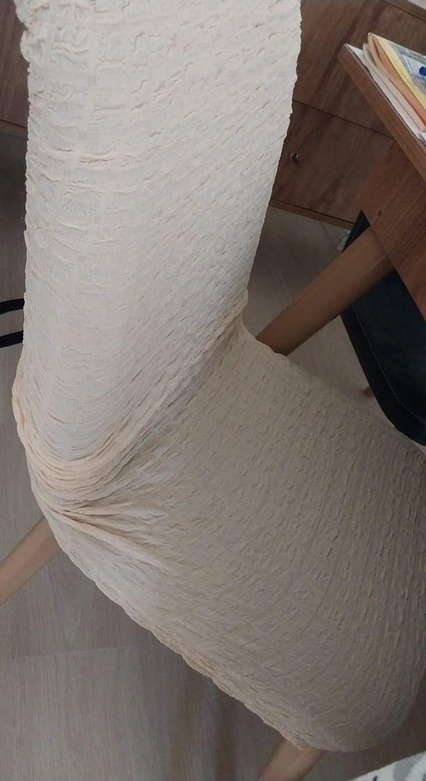 Bej bürümcük sandalye kılıfı - Görsel 3