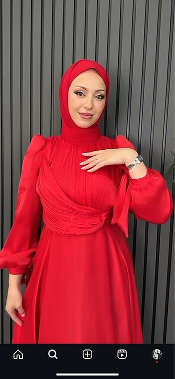 Lavender kırmızı abiye 44 beden - Görsel 4