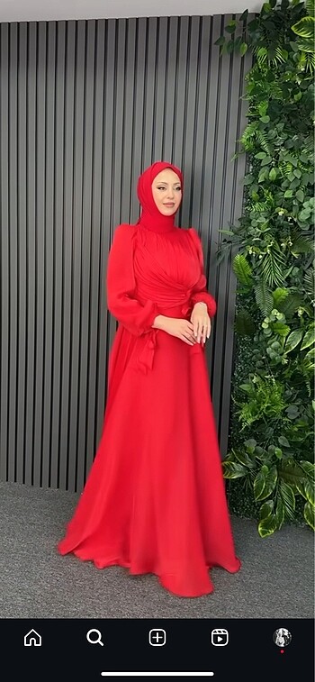 Lavender kırmızı abiye 44 beden - Görsel 3