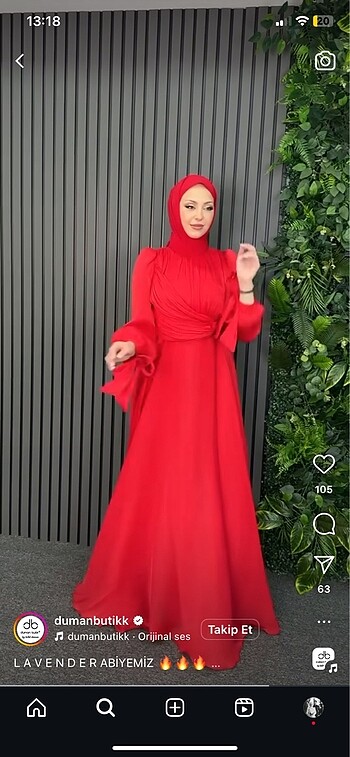 Lavender kırmızı abiye 44 beden - Görsel 8