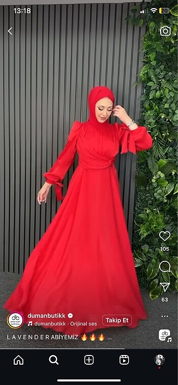 Lavender kırmızı abiye 44 beden - Görsel 10