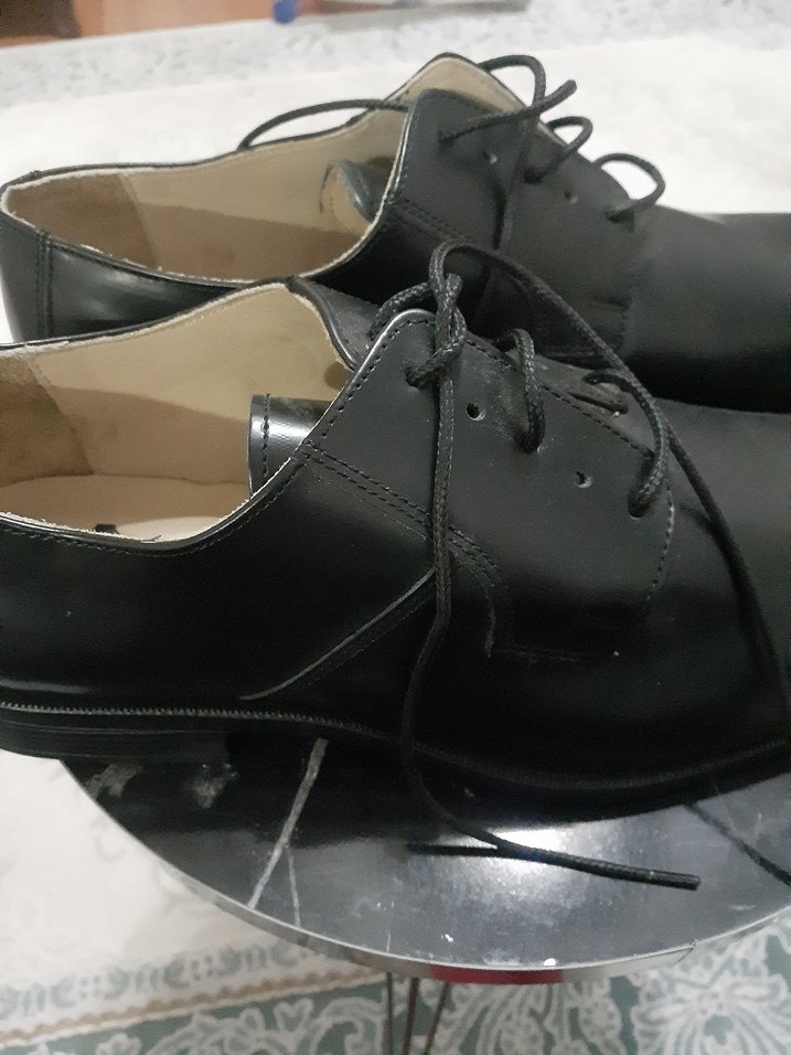 Erkek Siyah Parlak Klasik Bağcıklı Ayakkabı - Görsel 2