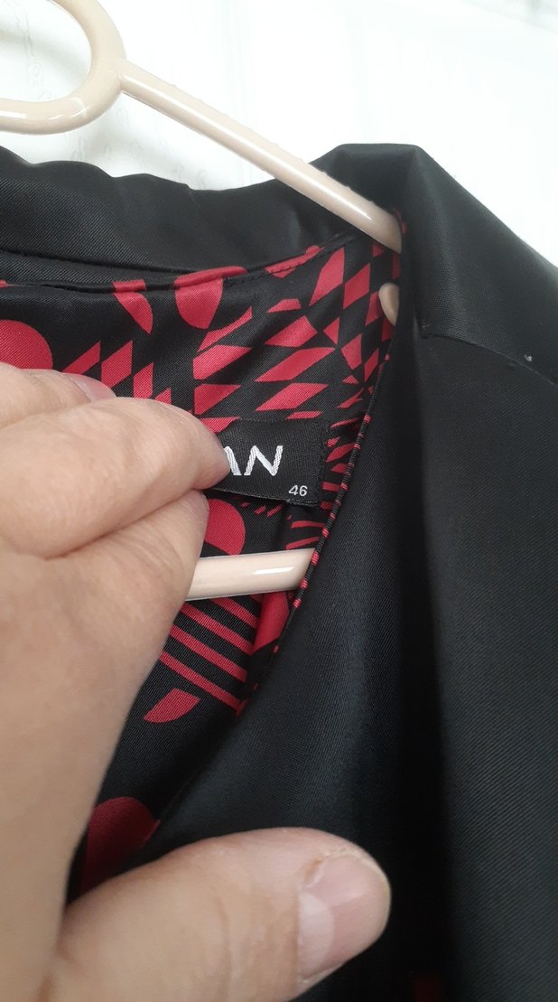 Kırmızı Desenli Kadın Ofis Takım Elbise - Görsel 2