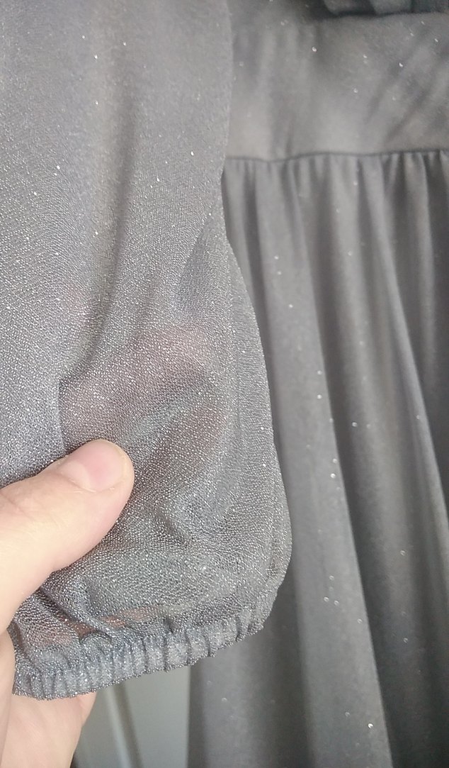 Gri Uzun Drapeli V Yaka Abiye Elbise - Görsel 3