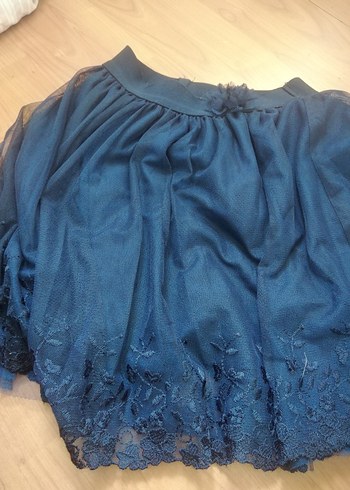 Puantiyeli Pembe Kız Çocuk Fırfırlı Etek - Görsel 2