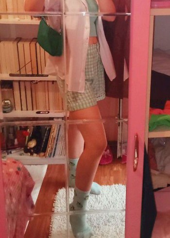 Kareli Midi Mini şort