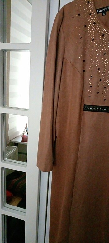 xl Beden camel Renk Elbise