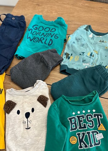 Uzun Kollu Pamuklu Erkek Bebek Kıyafet Seti - Görsel 2