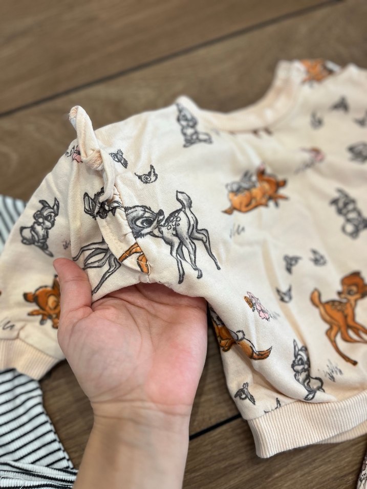 Kız Bebek 2 adet  Desenli Uzun Kollu Takım - Görsel 3