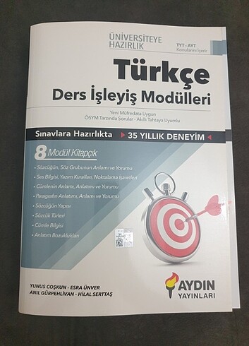 Tyt-Ayt Aydin Yayınları Türkçe Ders İşleyiş Modülleri,8 Modül Ki